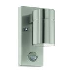 Eglo Vägglampa Riga 5 Rostfritt Stål 2W 250lm - 830 Varm Vit | IP44 - Rörelsesensor