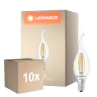 Flerpack 10x Ledvance Classic LED E14 Kronljus Filament Klar 3.4W 470lm - 827 Extra Varm Vit | Ersättare 40W